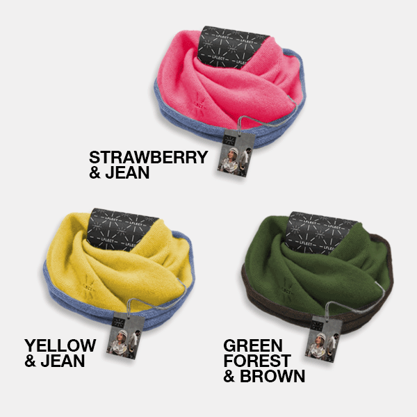 Reflective Twisted Wool Snood - Grey