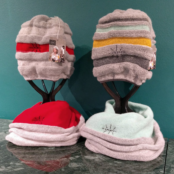 Reflective Twisted Wool Snood - Grey